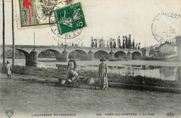 Pont Du Château * Vue Sur Le Pont * Villageois * Lavoir Laveuses - Autres & Non Classés