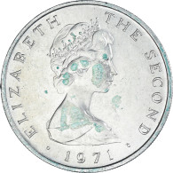 Monnaie, Île De Man, Elizabeth II, 10 New Pence, 1971, SPL, Cupro-nickel, KM:23 - Isle Of Man