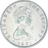 Monnaie, Île De Man, Elizabeth II, 10 New Pence, 1971, SPL, Cupro-nickel, KM:23 - Île De  Man