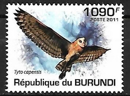 Burundi - MNH ** 2011 :  African Grass Owl  -  Tyto Capensis - Hiboux & Chouettes