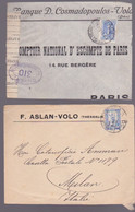 GRECE. -Lot De 16 Enveloppes De Grece Pour PARIS Entre 1915-1916 Avec Contrôle Postal Militaire. (Voir. Scans) - Covers & Documents