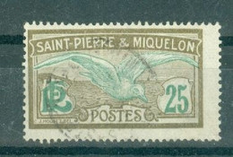 SAINT-PIERRE ET MIQUELON - N°110 Oblitéré. Timbres De 1922-28. - Usados