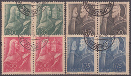 PORTUGAL 1948 Nº 702/705 USADO EN PAREJA - Oblitérés