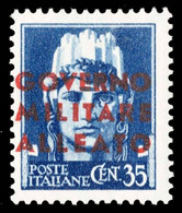 ITALIA, 1943, GOVERNO MILITARE ALLEATO NAPOLI MH* CENT 35, VARIETA' - Anglo-Amerik. Bez.: Naples