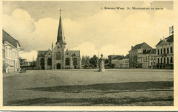 Beveren Waas - Sint Martinuskerk En Markt - Ongelopen Kaart - Nr 1 - Beveren-Waas