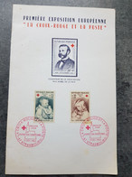 FRANCE 1965 Env. 1er Jour Exposition Européenne La Croix Rouge Et La Poste Strasbourg - Rode Kruis