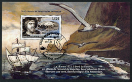 TAAF (2022) Juan Sebastián Elcano Découvre L'île Amsterdam à Bord Du Nao Victoria, 1522 500e Anniv. - First Day - Used Stamps