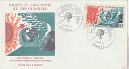 Nouvelle Calédonie FDC Yvert PA 140 Journée Météorologie Nouméa 24/3/1973 - Lettres & Documents