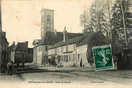 Pontailler Sur Saône * La Place Du Marché * Restaurant Café FOURNIER - Andere & Zonder Classificatie