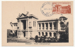 MONACO => Carte Maximum => 3F Exposition Du Centenaire - Musée Océanographique - Monaco O - 9/5/1947 - Maximum Cards