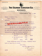ETATS UNIS AMERIQUE- CLEVELAND- LETTRE THE ULLMAN EINSTEIN -WHISKIES-DISTILLERIE BALTIMORE -TREBEIN OHIO-1905 - United States