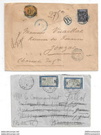 LA REUNION A MARSEILLE./ L.V.N°3 Et LA REUNION A MARSEILLE / N°4 Sur Deux Enveloppes.de MADAGASCAR - Cartas & Documentos