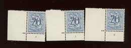 841 **. 20c Gravé. Planches 1-2-3 - ....-1960