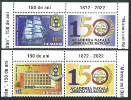 Romania 2022 / Naval Academy / Set 2 Stamps With Labels - Ungebraucht