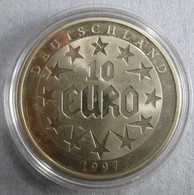 Allemagne Europa 10 Euro 1997 Déesse Europe, Dans Sa Capsule , 41 Mm - Alemania