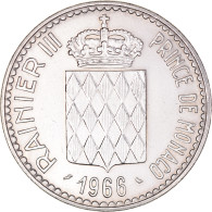 Monnaie, Monaco, Rainier III, 10 Francs, 1966, SUP+, Argent, Gadoury:MC155 - 1960-2001 Nouveaux Francs