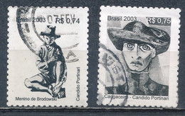 °°° BRASIL - Y&T N°2859A/B - 2003 °°° - Used Stamps