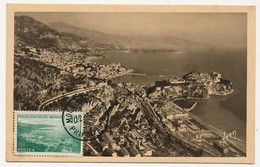MONACO => Carte Maximum => 10F Vue Panoramique - Monaco-ville Principauté 22/2/1939 - Cartoline Maximum