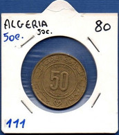 ALGERIA - 50 Centimes 1980 -  See Photos -  Km 111 - Algérie