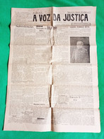 Figueira Da Foz - Jornal "A Voz Da Justiça" Nº 1329 De 27 De Agosto De 1915 - Imprensa. Coimbra. Portugal. - General Issues
