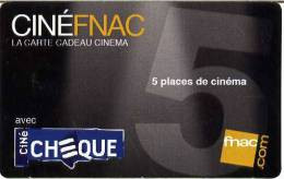 @+ CINECARTE CINEFNAC - 5 Places (carte Cadeau). - Kinokarten