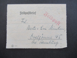 Frühe Feldpost 2.WK 3.Reich 24.11.1939 Brief Mit Inhalt Roter Stempel L1 Feldpost Geschrieben Im Westen - Guerra 1939-45