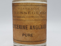 Rare  Flacon  De  Pharmacie. Jean Rességuier . Route Nationale CARMAUX. 81  TARN. CA 1900 - Productos De Belleza