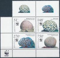 ** 2005 WWF: Korallok Négyestömb Mi 1401-1404 - Sonstige & Ohne Zuordnung