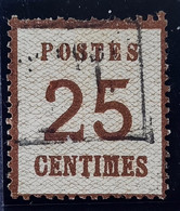 Alsace-Lorraine 1870/71 N°7 Ob TB Cote 135€ Signé Calves - Used Stamps