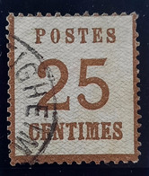 Alsace-Lorraine 1870/71 N°7b Burelage Renversé  Ob TTB Cote 400€ - Used Stamps