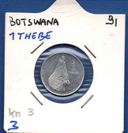 BOTSWANA - 1 Thebe 1991 -  See Photos -  Km 3 - Botswana