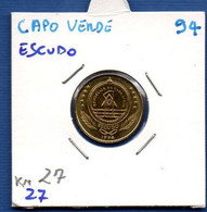 CAPO VERDE - 1 Escudo 1994 -  See Photos -  Km 27 - Kaapverdische Eilanden
