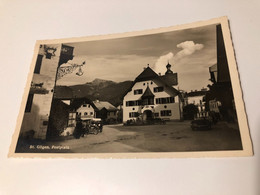 Austria Österreich St Sankt Gilgen Post Platz Car Auto RPPC Real Photo 15152 Post Card POSTCARD - St. Gilgen