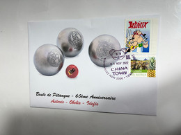 (3 M 2) Asterix (Jeux De Boules 60eme Anniversaire) (with OZ Stamp + France Cinderela Asterix & Obelix Stamp) - Andere