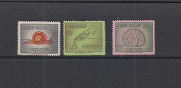 FOSSILS - CUBA-  1958 - DE LA TORRE SET OF 3 FOSSILS  MINT NEVER HINGED, SG £29 - Fossiles