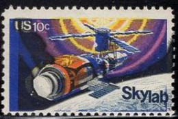 U.S.A.(1974) Skylab. Shift Of The Color Black 2mm To The Right. Scott No 1529. Yvert No 1016. Attractive Error. - Varietà, Errori & Curiosità