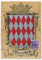 MONACO => Carte Maximum => 50c Armoiries De Monaco - Jubilé 1947 - Cartas Máxima