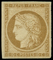 * EMISSION DE 1849 - 1    10c. Bistre-jaune, Nuance Foncée, TB - 1849-1850 Ceres