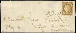 Let EMISSION DE 1849 - 1    10c. Bistre-jaune, Oblitéré OR (3 Fois) S. LAC, TB. C - 1849-1876: Classic Period