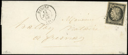 Let EMISSION DE 1849 - 3    20c. Noir Sur Jaune, Obl. PC 1851 S. LSC, Càd T15 MAMERS 12/7/59, RR, Superbe. C - 1849-1876: Klassieke Periode