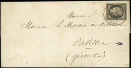 Let EMISSION DE 1849 - 3    20c. Noir Sur Jaune, Lég. Touché, Obl. Càd T14 CHALAIS 6 JANV 1849 S. LSC, B/TB, Certif. Rou - 1849-1876: Klassieke Periode