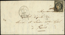 Let EMISSION DE 1849 - 3    20c. Noir Sur Jaune Obl. Càd T15 ANGERS 7 JANV 49 (mois à L'envers) Répété à Côté Et Plume S - 1849-1876: Klassieke Periode