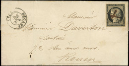 Let EMISSION DE 1849 - 3    20c. Noir Sur Jaune, Obl. PLUME Seule S. LSC, Càd T15 FECAMP 9 JANV 49, Taxe 2 Au Verso Et A - 1849-1876: Classic Period