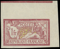 ** VARIETES - 121a  Merson,  1f. Lie De Vin Et Olive, NON DENTELE Cdf, TB - Unused Stamps