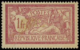 ** VARIETES - 121b  Merson,  1f. Lie De Vin Et Olive, CENTRE DEPLACE, Papier GC, Bon Centrage, TTB - Unused Stamps