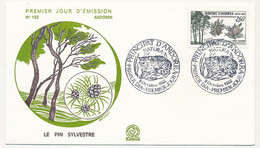 ANDORRE => 2 Enveloppes FDC => 1,80 Et 2,60 Nature (Pin Sylvestre / Chat Sauvage) - Principat D'Andorra - 9 Octobre 1982 - FDC