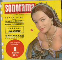 Livret DISQUE 45 T SONORAMA 1961 Livret EDITH PIAF Romy Schneider GAGARINE Charles DUMONT - Spezialformate