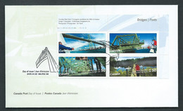 Canada # 2103a (2100-2103) - U.R. P.B. On FDC - Canadian Bridges - 2001-2010