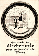 N°100980 -cpsm Souvenir De Clochemerle -Vaux En Beaujolais- - Saluti Da.../ Gruss Aus...
