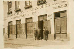 Lyon 3ème * Carte Photo * Constructions Mécaniques CHAMPALBERT & Cie 50 Avenue Félix Faure * Automobiles Commerce - Lyon 3